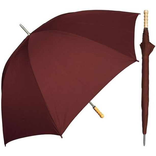 RainStoppers W015DOZ 60 Po Couleurs Assorties Manuelles Grands Parapluies de Sport avec Poignée en Bois&44; 12 Pièces
