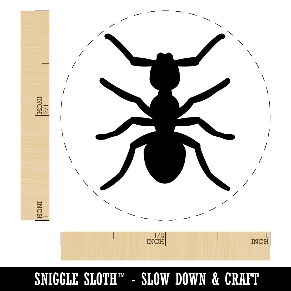 Ant Bug Self-Inking Rubber Stamp Ink Stamper - Black Ink - Medium 1 Inch