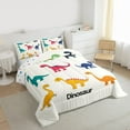 thumbnail image 3 of Castle Fairy Cartoon Dinosaur Queen Comforter Set,Cute Animal Bedding Comforter Set, 3 of 8