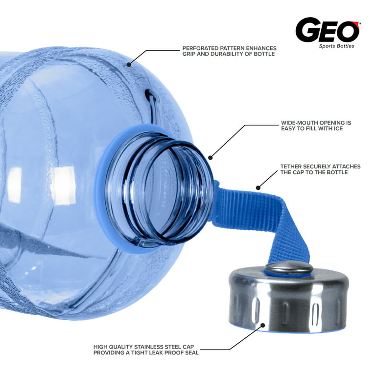 BPA-Free 1-Gallon Water Jug with Handle & Steel Cap