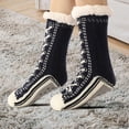 thumbnail image 3 of Slipper Socks, Non Slip Socks For Women, Warm Winter Cozy Fuzzy Slipper Socks, Super Soft Fleece lined with Grippers, Reading Socks Sleeping Thick Pattern Floor Home Socks A, 3 of 8