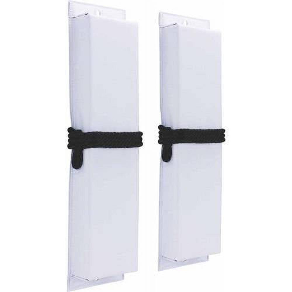 Extreme Max BoatTector Flat Fender Value 2-Pack - 26", White White Twin Pack
