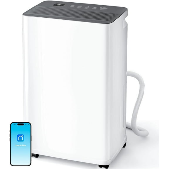 UrbanSync 35 Pint Home Dehumidifier, Smart App WiFi Control, 24H Timer, Child Lock, Quiet Energy Efficiency, with Drain Hose, Ideal for Living Rooms, Bathrooms, Bedrooms, and Garages