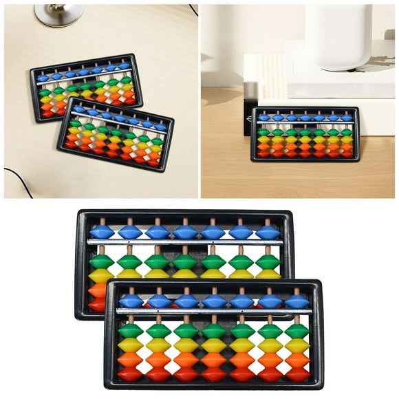Soroban Outil d'Apprentissage des Mathématiques pour Enfants Jouet Éducatif de Comptage et de Calcul 2 Pcs Petites Perles 2 Pcs