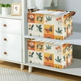 thumbnail image 2 of Yayeee Foldable Storage Basket for Shelves with Handles Waterproof Cloth Bins, Cartoon Plants, 2 of 7