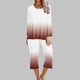 thumbnail image 1 of Puntoco Conjunto De Pijama Cómodo De Dos Piezas De Manga Larga Con Cuello Redondo Y Estampado Para Mujer De 2 Piezas Conjunto Deportivo Liquidación Puntoco Puntoco-4373, 1 of 5