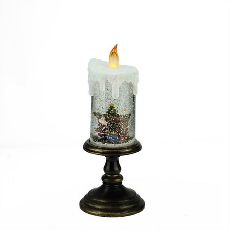 10 25 quot battery operated led lighted flameless glitter 10 25 quot battery operated led lighted flameless glitter