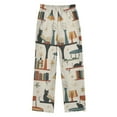 thumbnail image 2 of FORMRS Kids Pajama Pants with Pockets Size 6-8Y Boys Lounge Sleep Bottoms, Cats Reading Pattern, 2 of 8