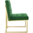 thumbnail image 2 of Modway Privy 18.5" Stainless Steel Velvet Dining Chair in Gold/Emerald, 2 of 7