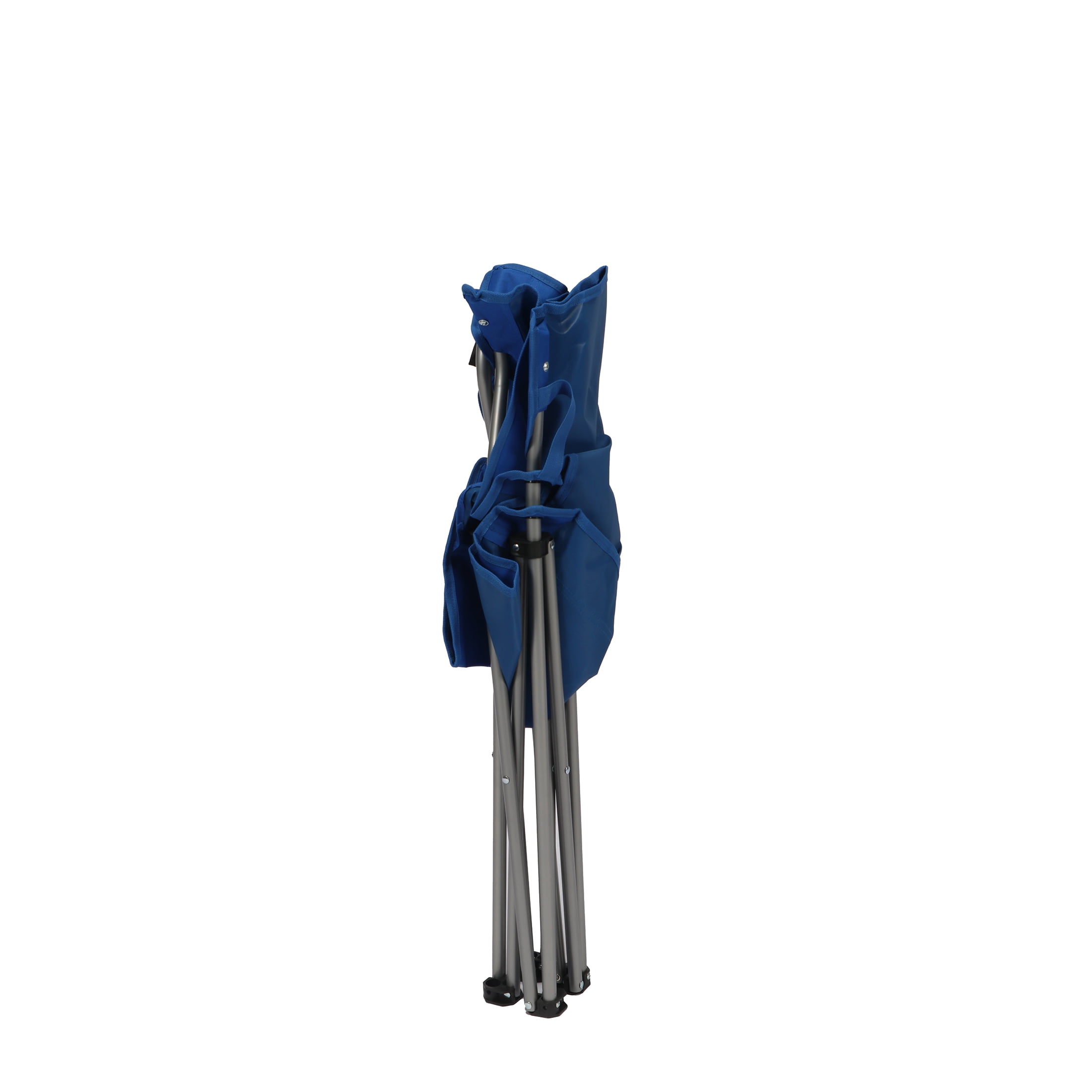 Ozark Trail Basic Quad Folding Camp Chair with Cup Holder, Blue