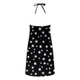 thumbnail image 5 of Galaxy Print Dress for Women Summer Sleeveless Casual A Line Tank Sundress Criss Cross V Neck Mini Dress, 5 of 5