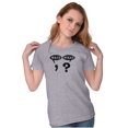 thumbnail image 3 of Funny Wait What Punctuation Joke Womens Fitted Plus Size Graphic Tee Brisco Brands 3X, 3 of 5