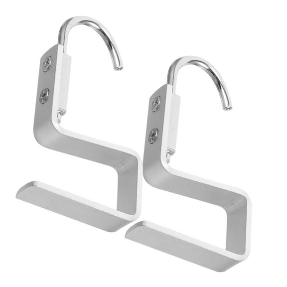 Milisten 2Pcs Bag Holder for Table Plated Silver Metal Desk Hanging Hooks Anti Slip Design