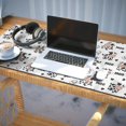 thumbnail image 3 of Long Mouse Pads for Desk,White Cow Moo Pattern Desk Mats on Top Of Desks, Desk Mouse Pad Extra Large with 3mm Non-Slip Base and Stitched Edge for Gaming,Office,Work,Home 35.4"x15.7", 3 of 6