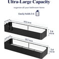 thumbnail image 3 of Shower Caddy - 2 Pack Adhesive Shower Organizer, Rustproof Metal Shelves, No-Drill Bathroom Organizers and Storage, Black, XX-Large, 3 of 7