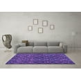 thumbnail image 3 of Ahgly Company Indoor Round Abstract Purple Modern Area Rugs, 3' Round, 3 of 4