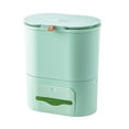 thumbnail image 1 of Matsuzay Contenedor de basura de cocina con tapa, práctico montaje en pared, resistente y elegante, con especificaciones, usos engrosados Suministros de limpieza para el hogar verde claro talla grande, 1 of 6