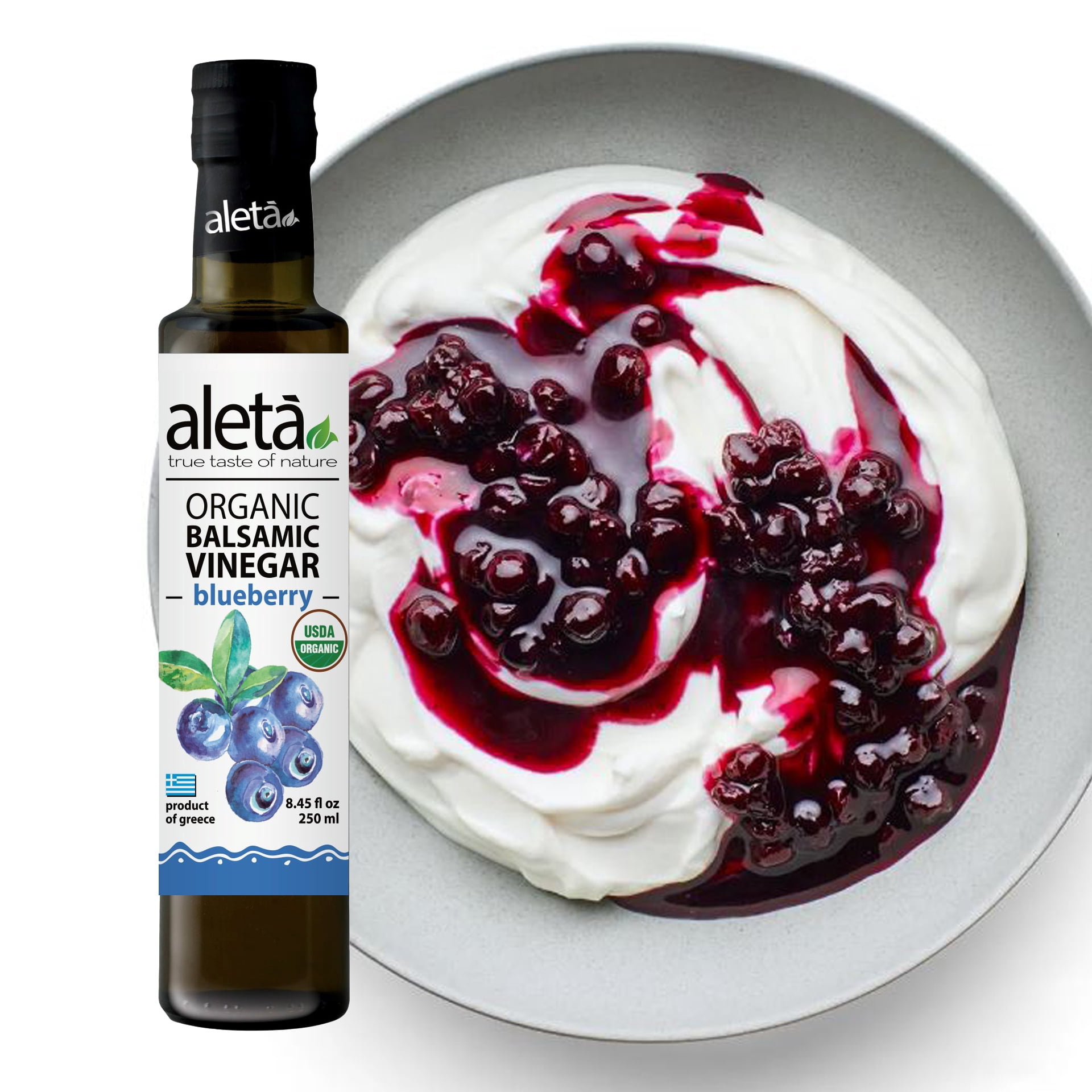Aleta Organic Blueberry Infused Balsamic Vinegar, 8.45 Fl Oz
