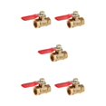 thumbnail image 3 of mmirethe Various Type Ball Valve Threaded Brass Ball Valve FF 12mm Red 5Set, 3 of 6