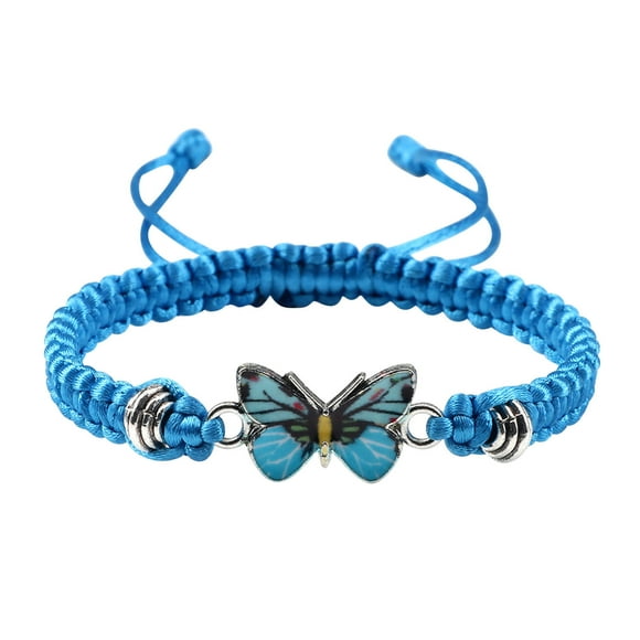 Dvkptbk Butterfly Charm Bracelet Bracelet Lovers' Bracelet Hand Woven Valentine's Day Bracelet Girlfriends Jewelry