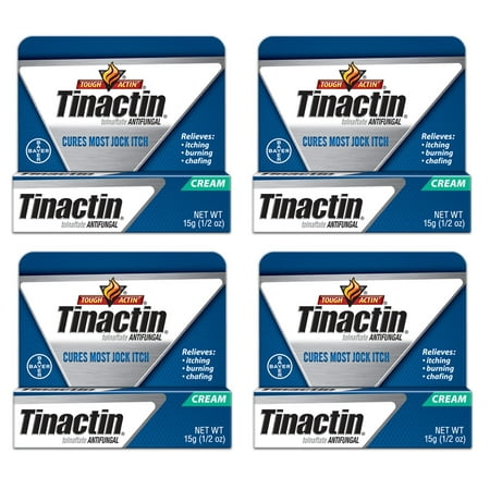 Tinactin Antifungal Jock Itch Cream for Itching, Burning, Chafing, 15g (0.5 Oz) (Pack of