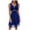 Blue, variant on Efsteb A Line Dresses for Women Sleeveless Fashion Pearl Lace Patchwork Ruched Party Dress Solid Color Elegant Dress Loose Spring V-Neck ,Size:S