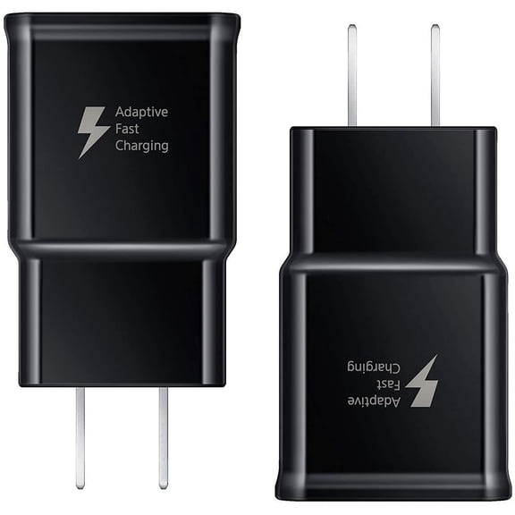 2 Pack Adaptive Fast Charging USB Side Port Wall Charger Plug Adapter For HTC Desire 12s, Cable Not Included!