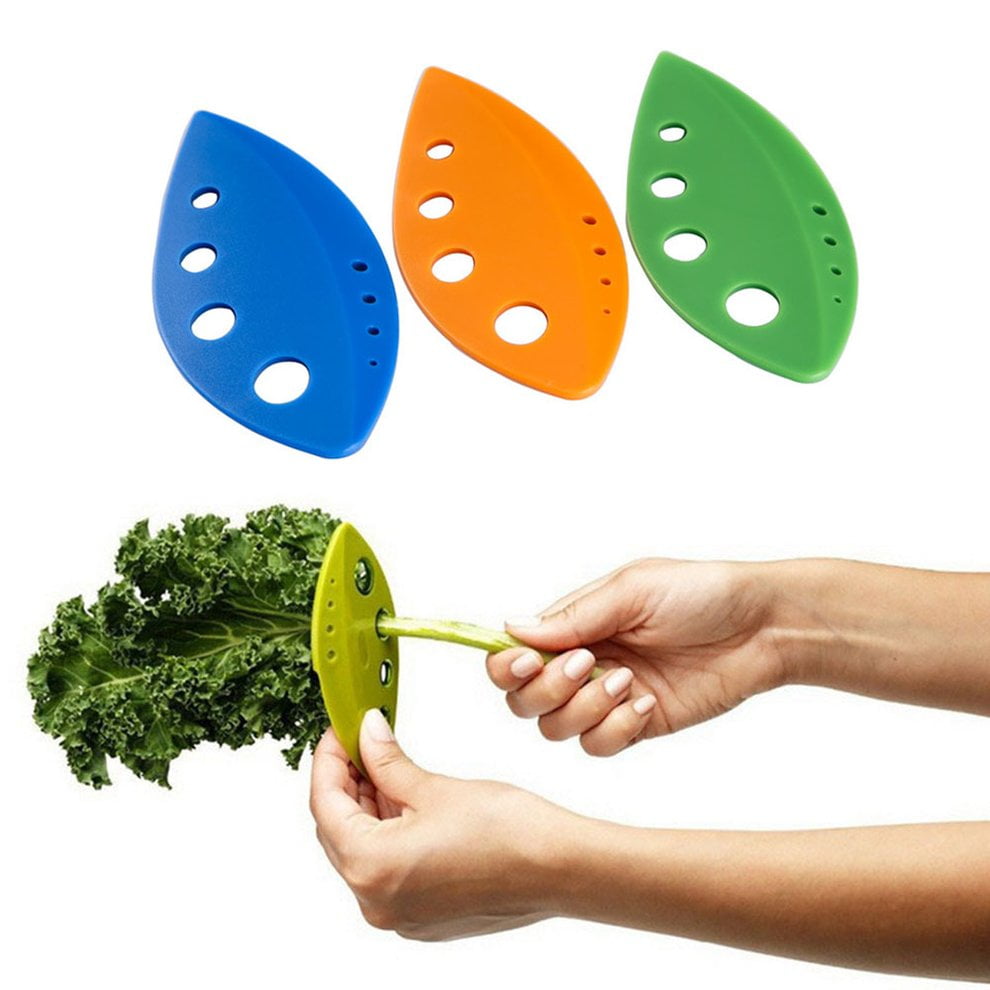 Greatangle 1PC Kale Chard Collard Greens Herb Stripper Sciolto Leafs Utensili da Cucina 0398 Separatore di Foglie Portatile Verde