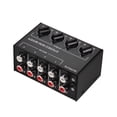 thumbnail image 1 of Yeacher Mini Stereo Audio Mixer with 4-Channel RCA Inputs Separate Controls Full Metal Shell, 1 of 6
