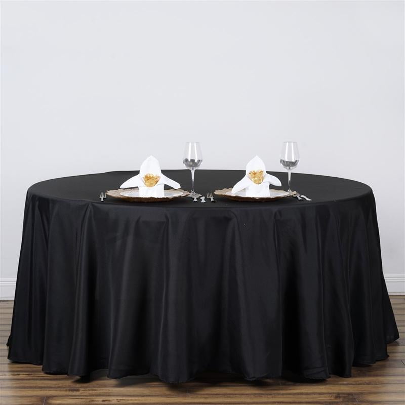 120 Inches Wrinkle & Stain Resistant ADD&SHIP Round Polyester Tablecloth 