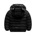 thumbnail image 4 of PatPat Baby Coat Toddler Boys Girls Winter Jackets Stylish 3D Ear Print Outerwear Solid Hooded Coats, Black, 12-18 Months, 4 of 7