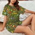 thumbnail image 4 of Balery Camping 1 Conjunto de Pijama para Mujer con Estampado, Dos Piezas de Manga Corta y Shorts, Ropa de Dormir Suave con Cuello Redondo y Bolsillos-XX-Large, 4 of 6