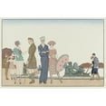 thumbnail image 2 of George Barbier 14x11 Gold Ornate Wood Frame and Double Matted Museum Art Print Titled - The Allies in Versailles (1920), 2 of 4
