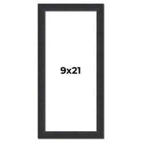 9x21 Frame Black Real Wood Picture Frame Width 1.25 Inches | Interior Frame Depth 0.5 Inches |