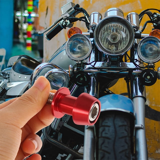 unbranded 2 Pares Bobinas De Oscilante De Aluminio Rojo Para Motocicleta Con Instalación Fácil