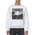 thumbnail image 2 of Alien Cat in Desert Encounter Men's Sweatshirt, 2 of 3