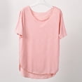 thumbnail image 2 of Birdeem T-Shirt Femme Col Rond Couleur Unie Manches Courtes Ample, 2 of 10