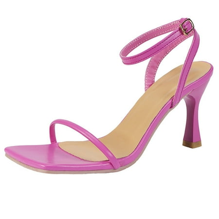 

fvwitlyh Sandals Women s Platform High Heel Sandals Ankle Strap Open Toe Heeled Shoes for Wedding Party Evening