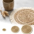 thumbnail image 6 of Woven Placemats, Heat Resistant Natural Seagrass Placemats with Fringed Edge, Round Handwoven Table Mats for Dining Table, Kitchen, and Farmhouse Decor, 6 of 6
