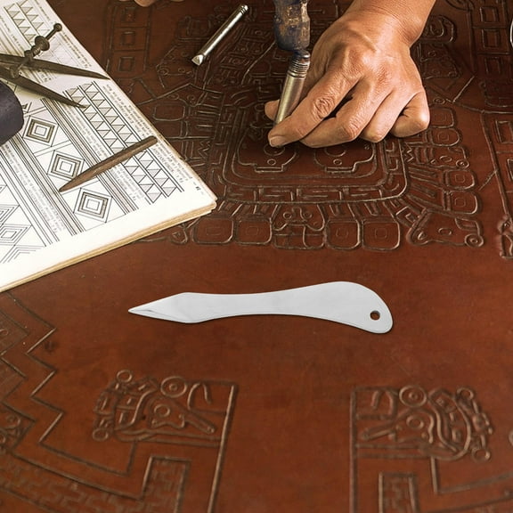 Hemoton  Leather Edge Applicator DIY Manual Cutting Tool Work Silver