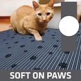 thumbnail image 4 of Cat litter mat, extra large, traps litter, waterproof & absorbent, machine washable, protects floors, for kittens & multiple cats, fits all boxes, gray, 20x28 inches, 4 of 6
