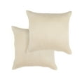 thumbnail image 5 of Lush Decor Velvet Dreams Euro Sham Covers 2 Piece Set 25.5" W x 25.5" L + 1.5" Neutral - Velvet Pillow Cover - Euro Pillow Covers - Glam Decorative Pillows for Bed, 5 of 9