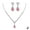 Pink, variant on 2025 Women's Earrings, Necklace and Bracelet Three-piece Set