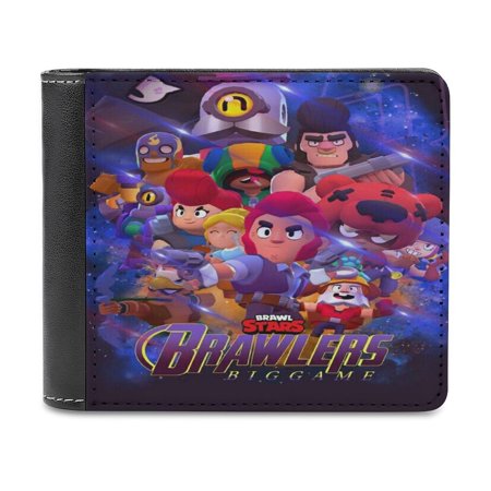 Brawl Stars Wallet for Men Bifold Wallets Leather Purse Clutch Card Holders Travel Wallet Thin Money Bag Cash Case Coin Purse