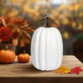 thumbnail image 4 of Diy Paintable Plastic Pumpkin Decor, Blank Craft Pumpkin with Thick Curved Stem for Halloween & Christmas Table Centerpiece, teen office Project, Lightweight Reusable , Simulated Pumpkin Model, 4 of 5