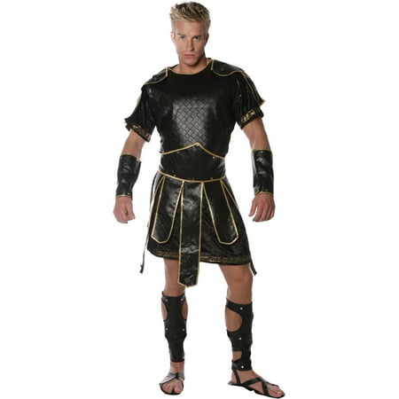 - Mens Spartan Solider Costume 5 Piece Set Texture Faux Leather Spartan Fighter