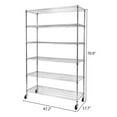 thumbnail image 4 of Zimtown Heavy Duty Wire Shelving, 6-Shelf NSF Certified Rolling Storage Rack Organizer Commercial Adjustable with Wheels, Chrome, 47.24"L x 17.72"W x 70.87"H, Capacity 1600 lbs, 4 of 9