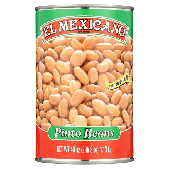 El Mexicano Whole Pinto Beans, Mexican Style, 40 oz Can