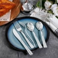 thumbnail image 2 of 400PCS Pre Rolled Silver Plastic Silverware Sets - Heavy Duty Silver Cutlery - Include 100 Pack Wrapped Disposable Utensils with Napkins for Parties & Dinners & Weddings, 2 of 4