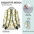 thumbnail image 5 of White Sunflower Backpack for School,Cute School Bag,Schoolbag with Adjustable Shoulder Straps & Padded Back,15.3"x11"x7.1".﻿, 5 of 6